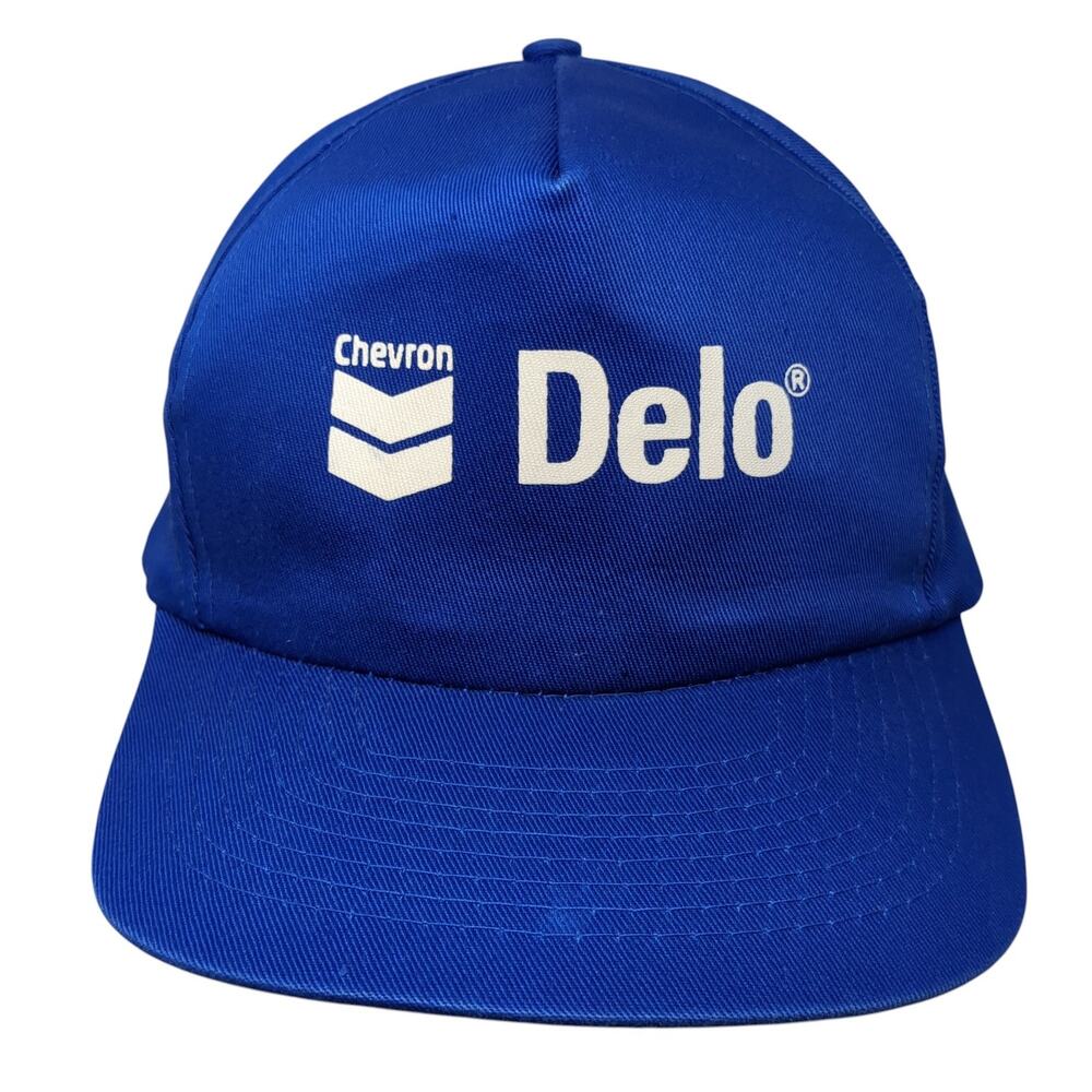 Chevron Delo Snapback Hat Blue One Size Adjustable Vent Holes Outdoor